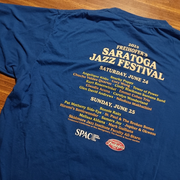 SARATOGA JAZZ FESTIVAL CONCERT T-SHIRT - LG // Music Band Tee Shirt NY 2023 - Picture 8 of 12